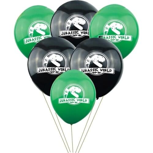 10pcs 10inch Green Dinosaur Balloon Jurassic World printed latex balloon baby shower decoration birthday party favor supplies