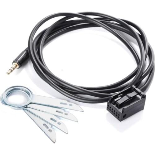 200pcs 6000CD AUX Input Lead Adapter Cable aux 3.5mm For Ford With Four Removal Keys