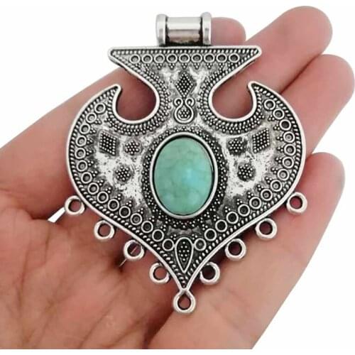 3 x Boho Large Chandelier Connectors Charms Pendants Fit Necklace Jewelry Making Findings 65x51mm