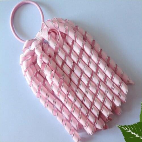 30 pcs Hand Customize make siliver ribbon corker free shipping curel with elastics verity of colorful