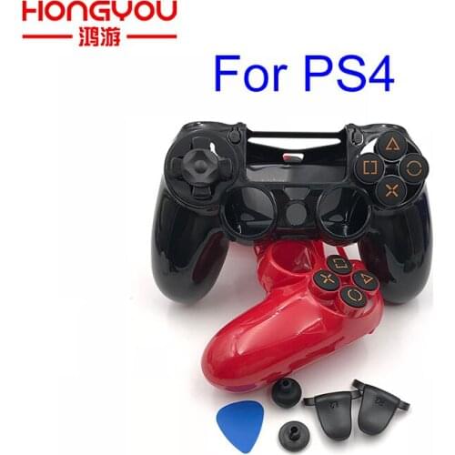 4pcs Hard Case Protective Cover Shell housing Skin for Dualshock 4 PS4 Slim Pro Controller Gamepad Crystal Joypad Protector