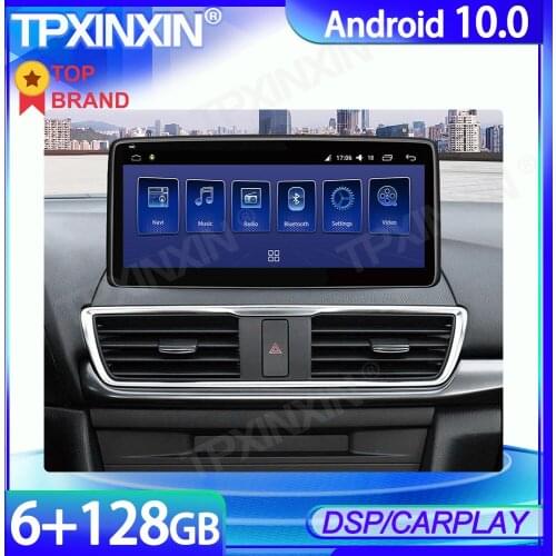 4G LTE For Mazda 3 Angkesaila Android 10 6+128G ROM Car Radio Player Multimedia GPS Navigation Stereo Headunit Wireless Carplay