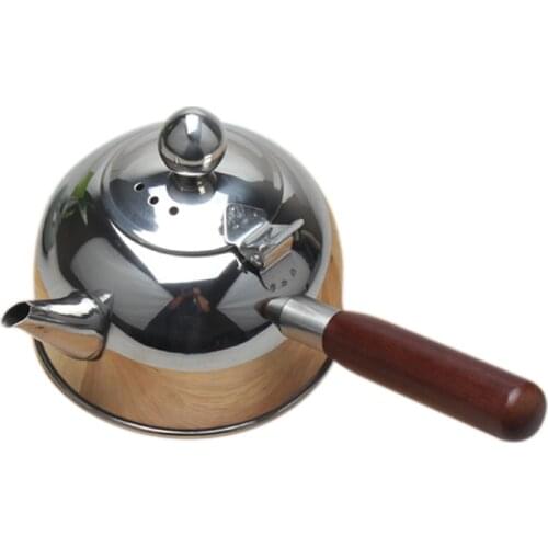 500Ml Single Handle Water Kettle Induction Turk Samll Coffee Milk Tea Pot 304 Stainless Steel Outdoor Water Boiler Drinkware Gas