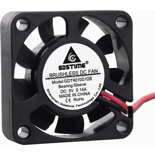 500 Pieces LOT Gdstime DC 5V 2Pin 4010 4cm 40mm 40x40x10mm Ventilation Cooling DC Fan