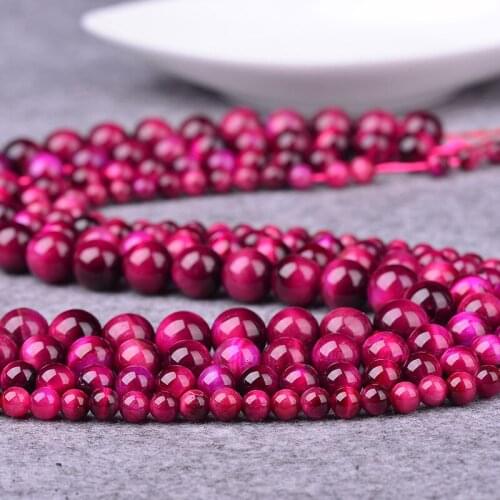 Free Shipping AAA Natural Rose Stone Red Tiger Eye Round Beads 6/8/10/12/14/mm Size for Jewelry Making