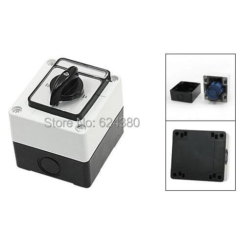 CA10 Two 2 Postion 12 Terminals Universal Rotary Cam Combination Changeover Switch Station White