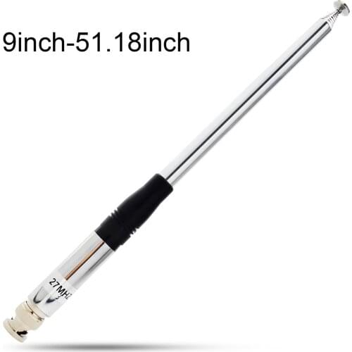 CB Antenna 11Meter 27Mhz BNC 130cm/51.18inch Telescopic CB Radio Antenna for CB Radio Cobra HH50WXST HH50 Midland Alan42 75-822
