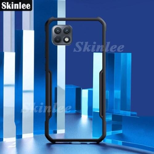 Skinlee For Samsung Galaxy A22 5G Case Official Original Shockproof Clear With Soft Frame Airbag Cover For Samsung A22 4G Case