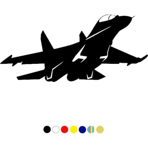 CS-10374# Vinyl Decal Su-27 Aircraft Car Sticker Waterproof Auto Decors on Truck Bumper Rear Window