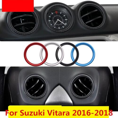 For Suzuki Vitara 2016-18 Car styling Car dashboard outlet box special modified ABS Chrome decorative frame Interior decoration