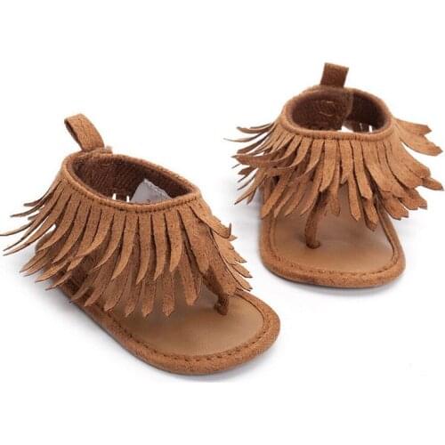 2021 new hot sale kid tassels sandal Lovely Infant Baby Girl Soft Sole Toddler Shoe Tassels Non-slip arrival Sandals Moccasin
