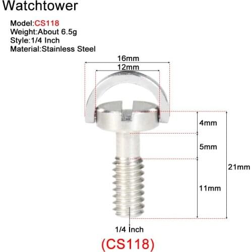 Long Camera Screw 1/4 inch C-ring Quick Release Plate Screw Stainless Steel Mount Adapter For Dslr Tripod Monpod Ballhead