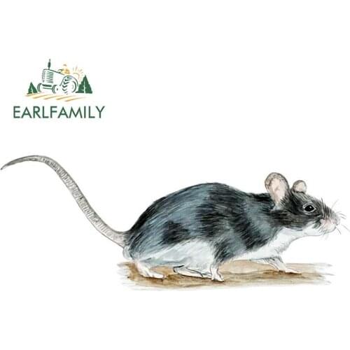 EARLFAMILY 13cm x 5cm Rat Rodent Almost Alive Vinyl Decal Sticker Auto Car Truck RV Cell Cup Boat Cartoon Car Stickers