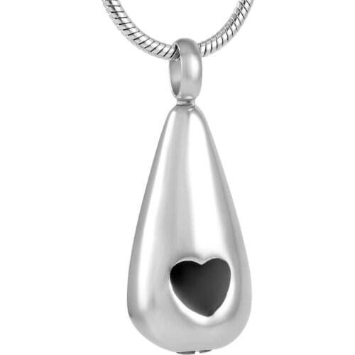 IJD8655 Heart And Tear Cremation Ashes Holder Pendant Men/Women for Beloved Memorial Ashes Urn Keepsake Necklace Funeral Locket