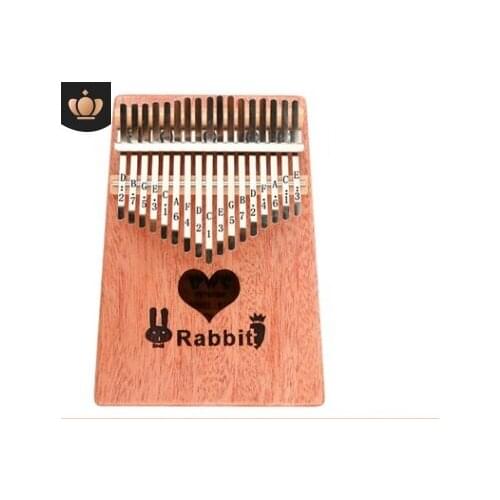 Mahogany Thumb piano Kalimba 17-tone finger piano beginners entry portable musical instrument kalimba finger piano Radish rabbit