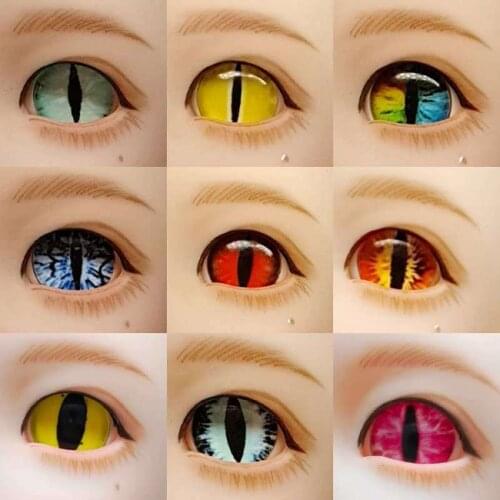 BJD doll Eyes Doll Pressure Eyes Colorful Doll Accessories Doll 12mm 14mm 16mm 18mm Random Color 2 Pair Eyes For Girls Gifts
