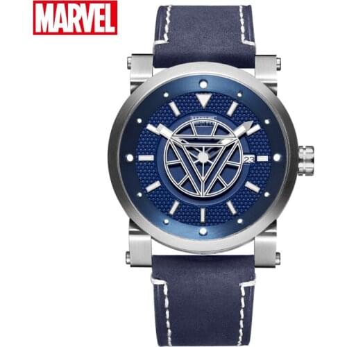 Disney Official Marvel Iron Men Stianless Steel Fashion Casual Japan Miyota Automatic Wristwatch Hollow Out Sapphire Arc Reactor