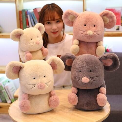 Cute little bean mouse sleeping pillow bed stuffed toy soft plush toy birthday gift room decoration high quality gift for kids