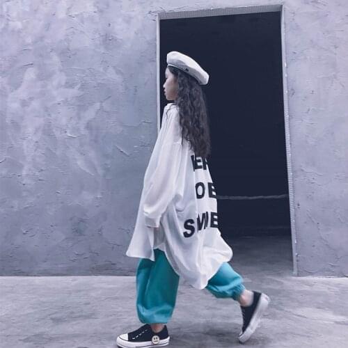 Kids Fashion Long Shirt Girls Streetwear Dance Clothes Summer Autumn Girls Cotton Fashion Tops