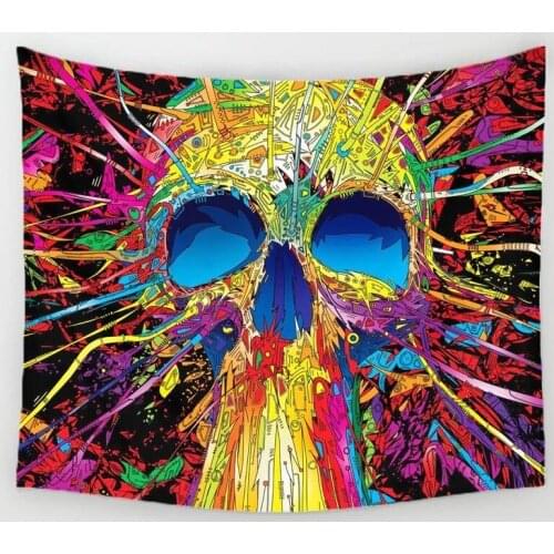 Skull Tapestry Printed Wall Hanging Tapestry Polyester Tapestry Tapestry Wall Anime Kawaii Room Decor Pink 200x150cm Tapisserie