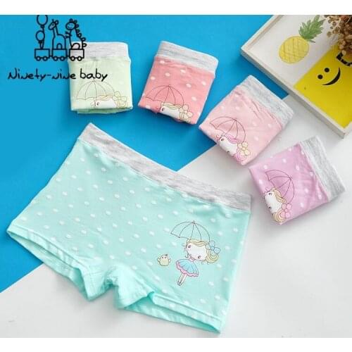 5Pcs/pack Girls Underwear Soft Cotton Modal Childrens Underpants Girls Kid Cartoon Panties Baby Breathable Briefs Kids Clothes
