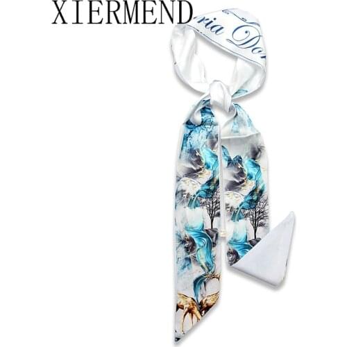 2021 new National style long small scarf women spring autumn summer multifunctional hair band women skinny scarf