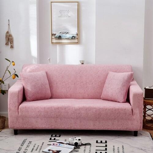 Solid Color Sofa Covers for Living Room Sofa Cover Elastic Printed Corner Sofa L-shaped Sofa Funda Sofa Towel Slipcover 3 Seater