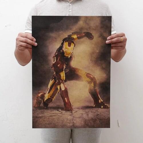 Cool New Arrival Marvel Iron Man Avengers 4 Vintage Kraft Paper Movie Poster Home Decor DIY Retro Prints Fans Collection Gift