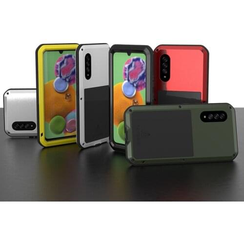 360 Full Protective Shockproof armor phone Case for Samsung Galaxy A51 A71 A50 A70S A90 5G A40S A30S Metal Aluminum Bumper Cover