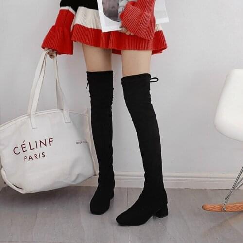 Plus Size 9 10 11-19 thigh high boots knee high boots over the knee boots women ladies boots shoes woman winter boots women