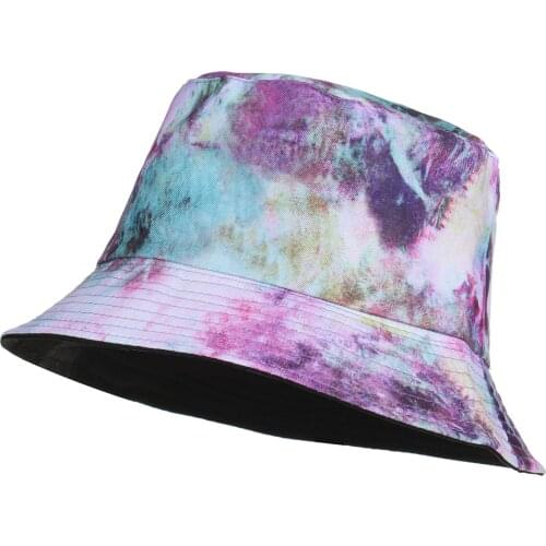 New Fashion Tie-dye Vintage Print Fisherman Hat Double-sided Bob Hat Hip Hop Caps Gorro Mens Panama Hat