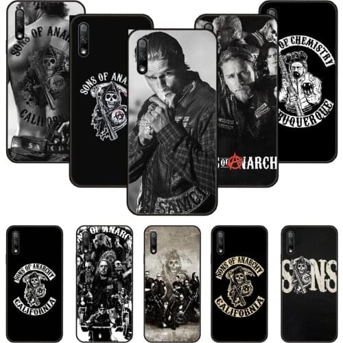 Phone Case For Huawei Honor 9X 10 9 20 8X 8A 8S 7X 7A i A Pro Play Lite Black Cover Etui Luxury Funda Silicone Sons of Anarchy