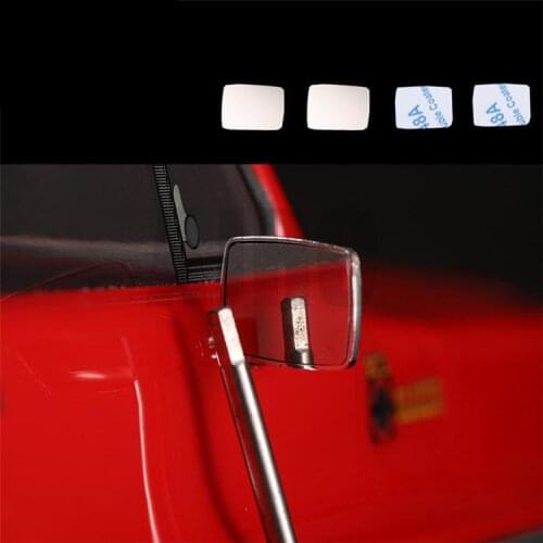 1 pair of stainless steel rearview mirrors for TRX-4 Chevrolet TRX4 K5 Trailblazer metal rearview mirrors RC tracked car parts