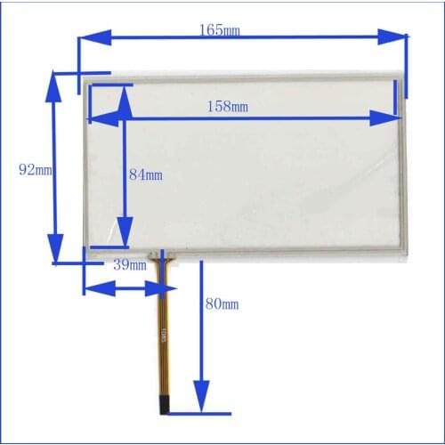 ZhiYuSun 165*92mm 7.1inch 4 lins Touch Screen 165mm*92mm for Industrial control Touch sensor glass this is compatible