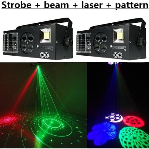 2PCS/ 60W LED laser light, beam light , strobe light , pattern light 4in1 effect professional stage equipment
