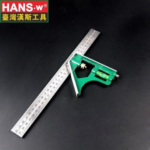300mm Multifunctional Combination Square Ruler Stainless Steel Horizontal Removable Square Ruler Angle Square Tools metal ruler