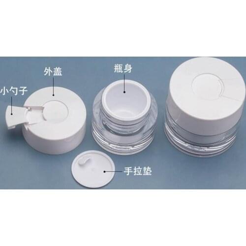 6pcs Empty Eye Face Cream Jar Body Lotion Packaging Bottles Travel Cosmetic Container Makeup Emulsion Sub-bottle 30g 50g