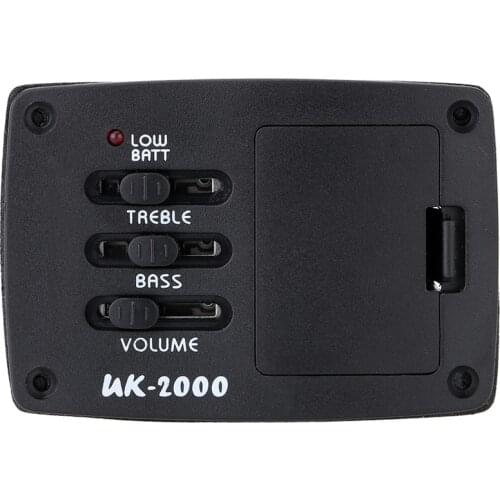 Acoustic Guitar Bass Treble Tone and Volume Control EQ Equalizer Preamp Piezo Pickup Tuner Amplifier with Active Line 6.35MM