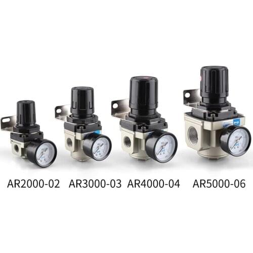 AR Pressure Relief Regulator AR2000-02 AR3000-02 AR3000-03 AR4000-04 AR4000-06 AR5000-06 AR5000-10 Pressure Regulator Pnuematic