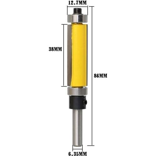 Free shipping 1Pc 1/4" Shank Template/Trim Router Bit Routing Cutters. Features: top & bottom ball bearings Woodworking Tool