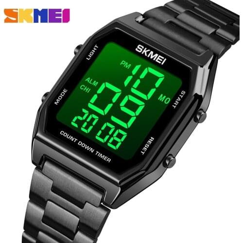 Reloj Deportivo Digital Men Watches SKMEI Men Waterproof Sport Watch Sport Stainless Steel Wristwatch Relojes Deportivos Zegarek