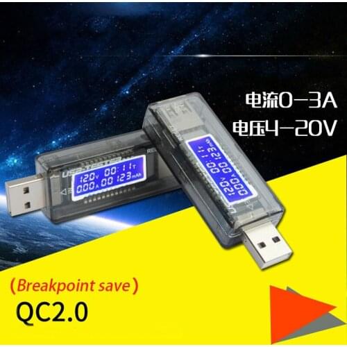 USB tester DC Digital voltmeter amperimetro voltage current volt meter ammeter detector power bank charger indicator