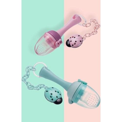 Baby nipple Teethers With Pacifier Chain Gift Fresh Food Nibbler Kids Fruit Feeder Nipples Feeding Safe Baby Teat Pacifier