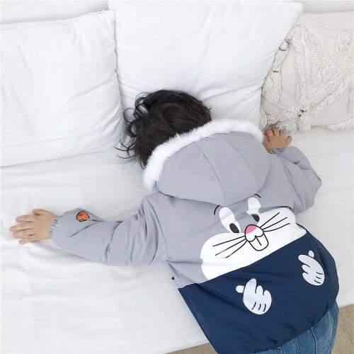 Tonytaobaby Winter New Boys and Girls' Childrens Cartoon Thickened Warm Coat Cotton Coat Kids Winter Jacket