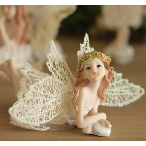 European garden decor decoration resin doll exquisite gift beautiful dream angel Hua Xianzi a lie