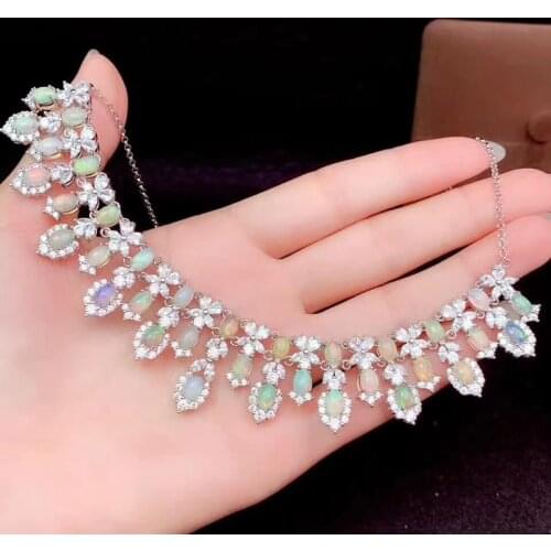 Super Best Quality Opal Pendant Natural And Real Opla necklace pendant Free shipping 925 sterling silver Natural real opal