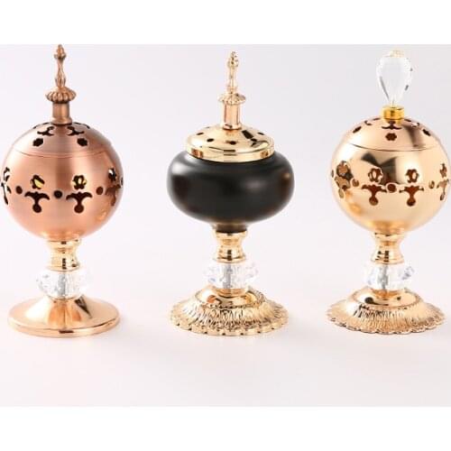 Arabian Islamic Style Incense Burner Mini Electric Burner Incense Bakhoor Square Pearl Incense Electric Metal Positive Home