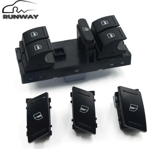 Left Driver For SKODA Octavia MK2 II 1Z Yeti Master Single Electric Power Window Control Switch Button 4PCS/SET 1Z0 959 858B