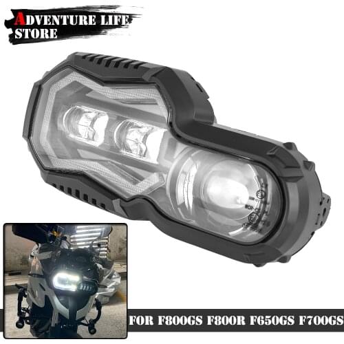 Motorcycle LED Headlight E-mark Approved Head light Waterproof Assembly Gurad For BMW F800GS ADV F800R F650GS F700GS GS800 F