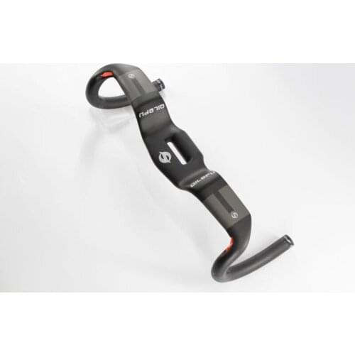 2017 Newest gray QILEFU Road bicycle matte UD full carbon fibre bike handlebar 31.8*400/420/440mm with stents holes Free Ship